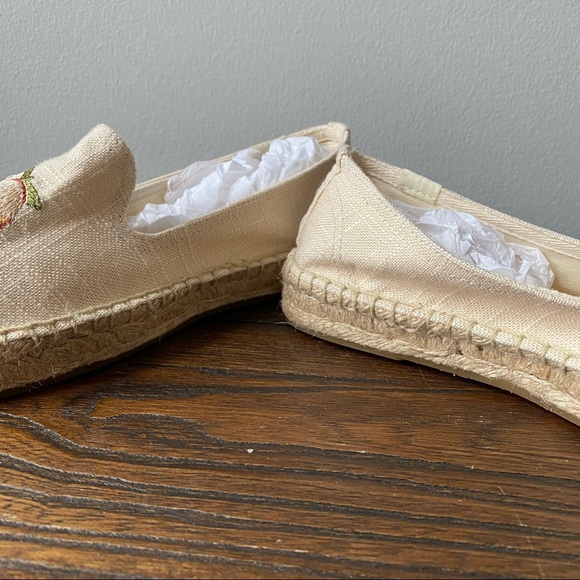 Soludos Peach Bum Embroidered Smoking Slipper Espadrilles - Picture 7 of 11